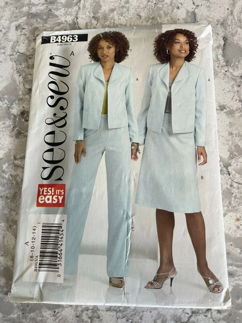 BUTTERICK See & Sew B4963 MISSES' SIZE 8-14 JACKET, SKIRT, PANTS SEWING PATTERN